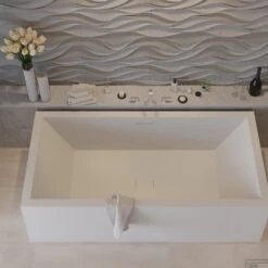 Ligbad Vrijstaand Ideavit Solidvitas 180x80x58 Cm Solid Surface Mat Wit -Sealkin Badkamermeubilair Winkel ligbad vrijstaand ideavit solidvitas 180x80x58 cm solid surface mat wit sfeer