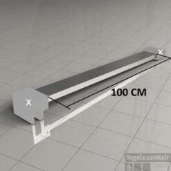 BWS Losse Vierkante Stabilisatiestang 100 Cm Chroom 7 BWS Losse Vierkante Stabilisatiestang 100 Cm Chroom -Sealkin Badkamermeubilair Winkel losse vierkante stabilisatiestang 100cm 1