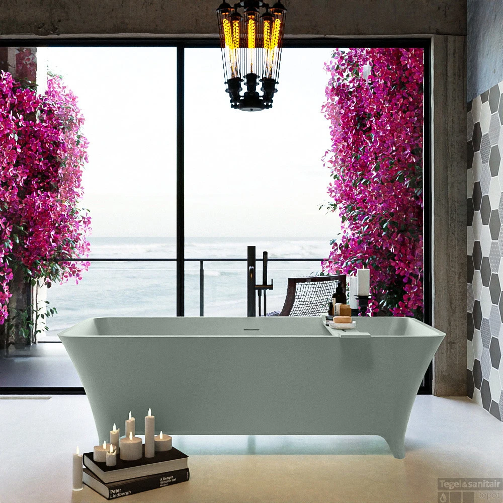 LUNDY Vrijstaand Bad 170x75cm Kleur Greey / Greey 5 LUNDY Vrijstaand Bad 170x75cm Kleur Greey / Greey - Afbeelding 3