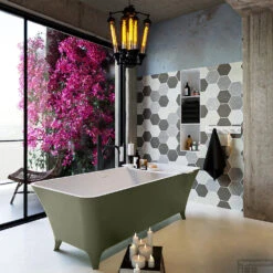 LUNDY Vrijstaand Bad 170x75cm Kleur Army / Talc -Sealkin Badkamermeubilair Winkel lundy 3 00010