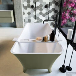 LUNDY Vrijstaand Bad 170x75cm Kleur Army / Talc -Sealkin Badkamermeubilair Winkel lundy 4 00010