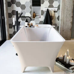 LUNDY Vrijstaand Bad 170x75cm Kleur Linen / Talc -Sealkin Badkamermeubilair Winkel lundy 5 00004