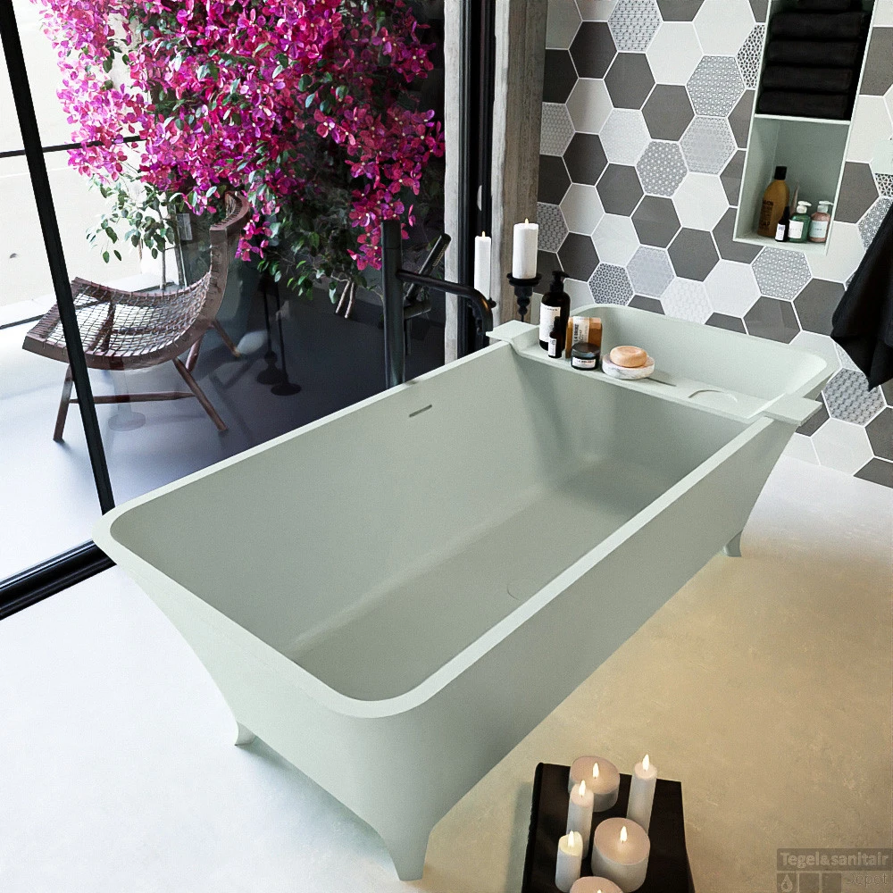 LUNDY Vrijstaand Bad 170x75cm Kleur Greey / Greey 9 LUNDY Vrijstaand Bad 170x75cm Kleur Greey / Greey - Afbeelding 7