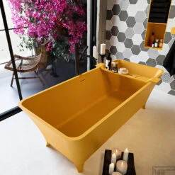 LUNDY Vrijstaand Bad 170x75cm Kleur Ocher / Ocher 19 LUNDY Vrijstaand Bad 170x75cm Kleur Ocher / Ocher -Sealkin Badkamermeubilair Winkel lundy 6 00027