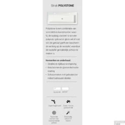 INK Fontein Vice Polystone Met Kraangat Incl Verzonken Open Plug 27x27x9 Cm Glans Wit -Sealkin Badkamermeubilair Winkel materiaal eigenschappen polystone 1 14