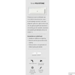 Fonteinset INK Versus 36x18x9 Cm Polystone Mat Wit Met Kraangat Links Chroom -Sealkin Badkamermeubilair Winkel materiaal eigenschappen polystone 1 27