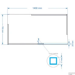 Badkamerspiegel Gliss Design Melite 140x70 Cm Met LED -Sealkin Badkamermeubilair Winkel melite 140x70cm