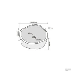 Waskom Imso Lavabo Mini Riviersteen 25/28x15 Cm -Sealkin Badkamermeubilair Winkel mini stone