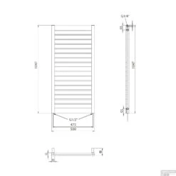 Designradiator Sapho Mateo Recht 50x104.7 Cm 508W Antraciet -Sealkin Badkamermeubilair Winkel mo502 designradiator sapho mateo recht 50x104.7 cm 508w antraciet 6