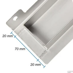 RVS Douchegoot Muurflens Met Uitneembaar Sifon 70x7cm 6,7cm Diep STANDAARD ROOSTER -Sealkin Badkamermeubilair Winkel muur design rooster 70cm 5