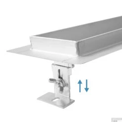 Mat Zwarte RVS Douchegoot Muurflens Met Uitneembaar Sifon 80x7cm 6,7cm Diep Mat Zwart -Sealkin Badkamermeubilair Winkel muur design rooster 80cm 3 1