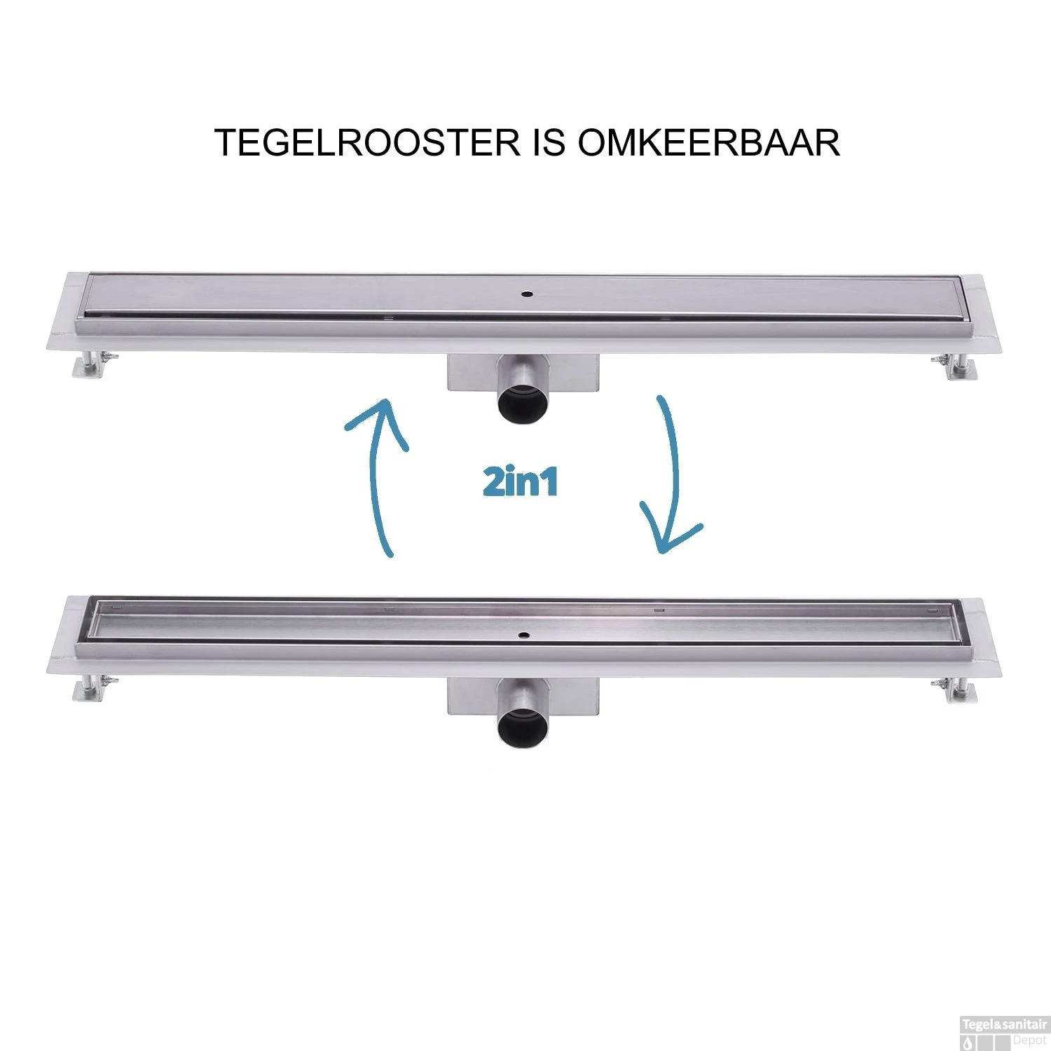 RVS Douchegoot Muurflens Met Uitneembaar Sifon 70x7cm 6,7cm Diep TEGEL ROOSTER 8 RVS Douchegoot Muurflens Met Uitneembaar Sifon 70x7cm 6,7cm Diep TEGEL ROOSTER - Afbeelding 6