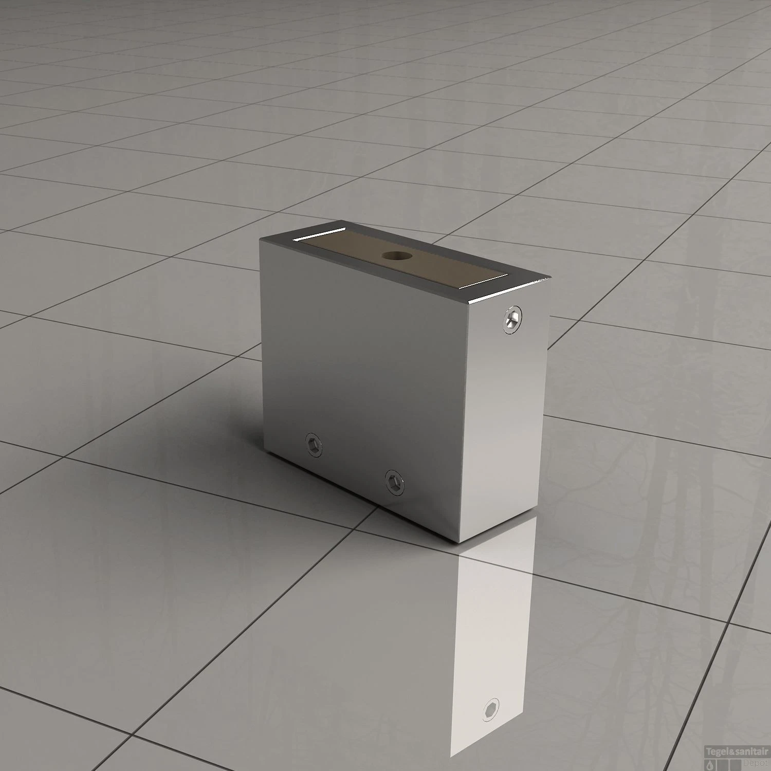 BWS Muurkoppeling Vierkant Tbv Stabilisatiestang Chroom 6 BWS Muurkoppeling Vierkant Tbv Stabilisatiestang Chroom - Afbeelding 4