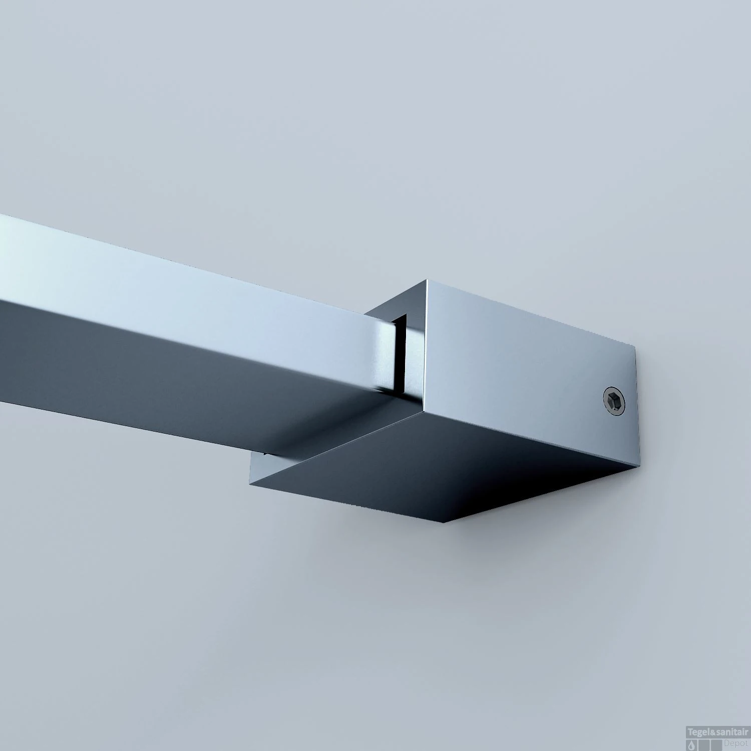 BWS Muurkoppeling Vierkant Tbv Stabilisatiestang Chroom 4 BWS Muurkoppeling Vierkant Tbv Stabilisatiestang Chroom - Afbeelding 2