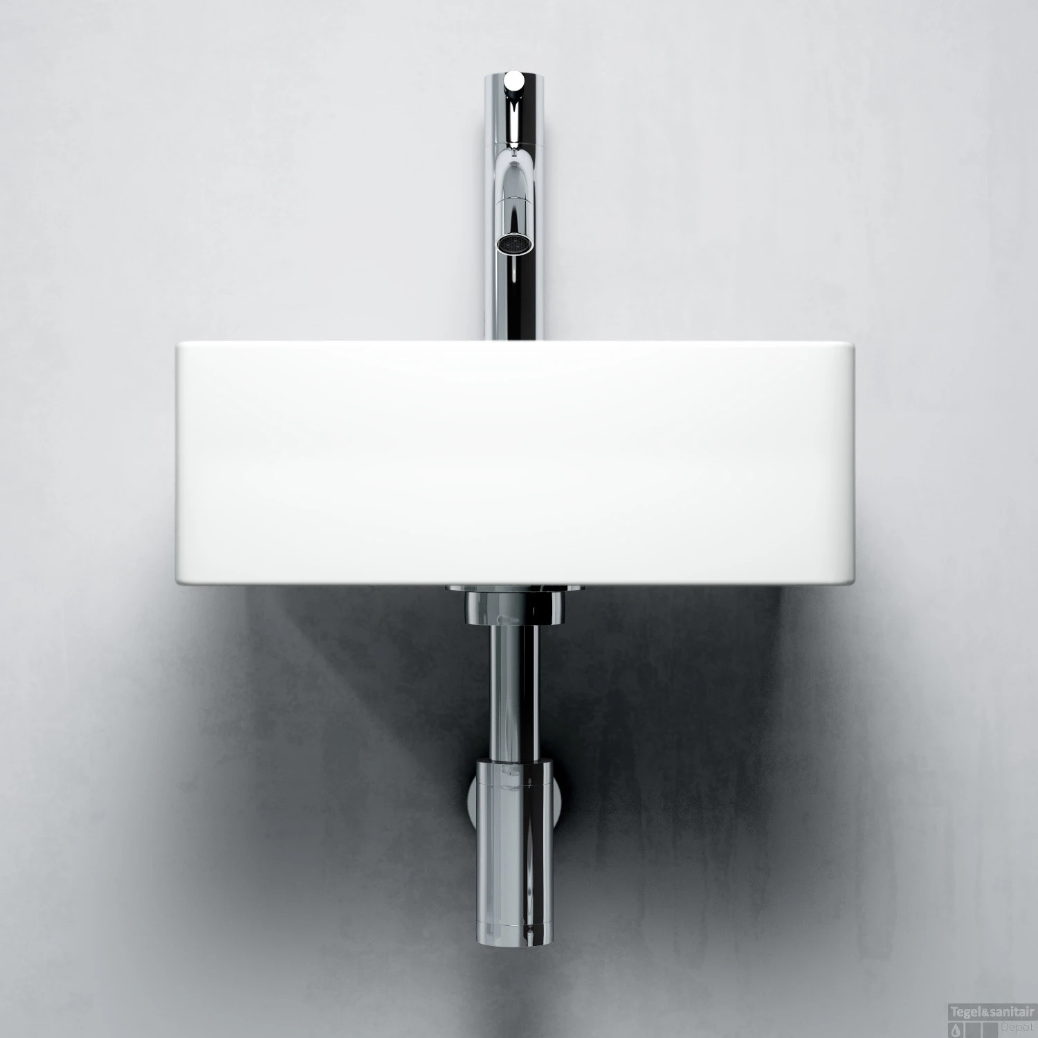 Fontein Clou New Flush 1 Met Plug 28x27x10 Cm Wit Keramiek (met Kraangat) 6 Fontein Clou New Flush 1 Met Plug 28x27x10 Cm Wit Keramiek (met Kraangat) - Afbeelding 4