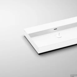 Clou New Wash Me Wastafel 110x42x8cm Met 3 Voorbewerkte Kraangaten Glanzend Wit Keramiek -Sealkin Badkamermeubilair Winkel new wash me detail a2 gloss white 1