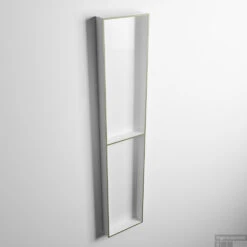 MONDIAZ EASY Nis 89,5x29,5cm In Solid Surface Kleur Army | Talc. 2 Vakken Geschikt Voor In- Of Opbouw