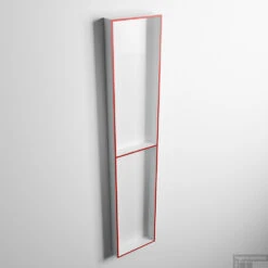 MONDIAZ EASY Nis 89,5x29,5cm In Solid Surface Kleur Fire | Talc. 2 Vakken Geschikt Voor In- Of Opbouw