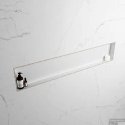 MONDIAZ EASY Nis 149,5x29,5cm In Solid Surface Kleur Linen | Talc. 1 Vak Geschikt Voor In- Of Opbouw -Sealkin Badkamermeubilair Winkel nis r linen 2 00006 13788763182150