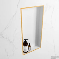 MONDIAZ EASY Nis 59,5x29,5cm In Solid Surface Kleur Ocher | Talc. 1 Vak Geschikt Voor In- Of Opbouw -Sealkin Badkamermeubilair Winkel nis r ocher 2 00004 13788763182330