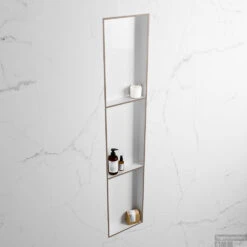 MONDIAZ EASY Nis 149,5x29,5cm In Solid Surface Kleur Smoke | Talc. 3 Vakken Geschikt Voor In- Of Opbouw -Sealkin Badkamermeubilair Winkel nis r smoke 2 00012 13788763182823