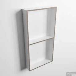 MONDIAZ EASY Nis 59,5x29,5cm In Solid Surface Kleur Smoke | Talc. 2 Vakken Geschikt Voor In- Of Opbouw