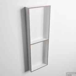 MONDIAZ EASY Nis 149,5x29,5cm In Solid Surface Kleur Smoke | Talc. 2 Vakken Geschikt Voor In- Of Opbouw