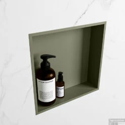 MONDIAZ EASY Nis 29,5x29,5cm In Solid Surface Kleur Army | Army. 1 Vak Geschikt Voor In- Of Opbouw 7 MONDIAZ EASY Nis 29,5x29,5cm In Solid Surface Kleur Army | Army. 1 Vak Geschikt Voor In- Of Opbouw -Sealkin Badkamermeubilair Winkel nis v army 2 00002 13788763182218