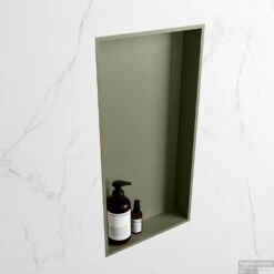 MONDIAZ EASY Nis 59,5x29,5cm In Solid Surface Kleur Army | Army. 1 Vak Geschikt Voor In- Of Opbouw -Sealkin Badkamermeubilair Winkel nis v army 2 00004 13788763182344