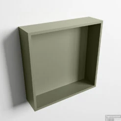 MONDIAZ EASY Nis 29,5x29,5cm In Solid Surface Kleur Army | Army. 1 Vak Geschikt Voor In- Of Opbouw