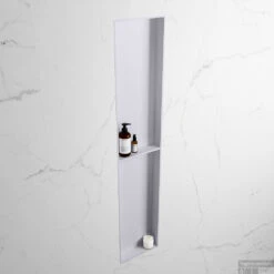 MONDIAZ EASY Nis 89,5x29,5cm In Solid Surface Kleur Cale | Cale. 2 Vakken Geschikt Voor In- Of Opbouw -Sealkin Badkamermeubilair Winkel nis v cale 2 00009 13788763182656