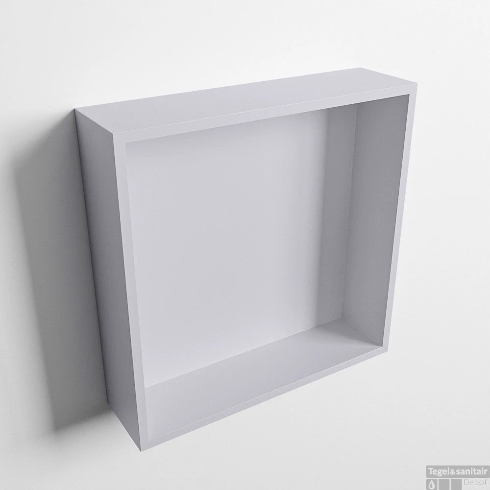 MONDIAZ EASY Nis 29,5x29,5cm In Solid Surface Kleur Cale | Cale. 1 Vak Geschikt Voor In- Of Opbouw 3 MONDIAZ EASY Nis 29,5x29,5cm In Solid Surface Kleur Cale | Cale. 1 Vak Geschikt Voor In- Of Opbouw