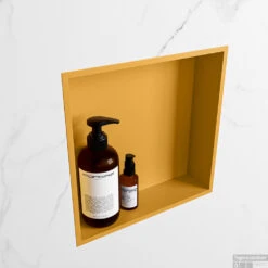 MONDIAZ EASY Nis 29,5x29,5cm In Solid Surface Kleur Ocher | Ocher. 1 Vak Geschikt Voor In- Of Opbouw -Sealkin Badkamermeubilair Winkel nis v ocher 2 00002 13788763182224
