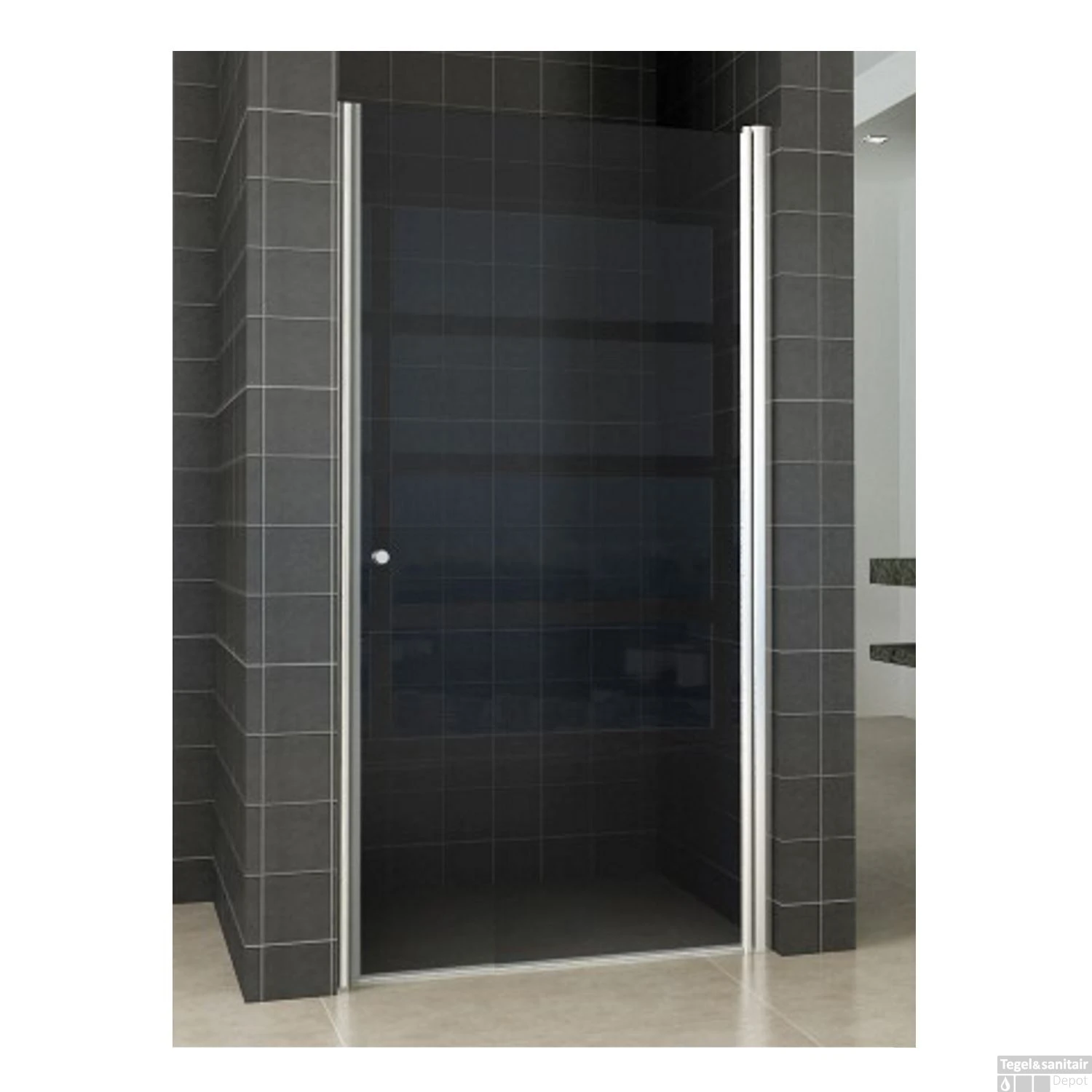Nisdeur Wiesbaden Met Profiel Rookglas 100x202cm 8mm Nano Coating 5 Nisdeur Wiesbaden Met Profiel Rookglas 100x202cm 8mm Nano Coating - Afbeelding 3