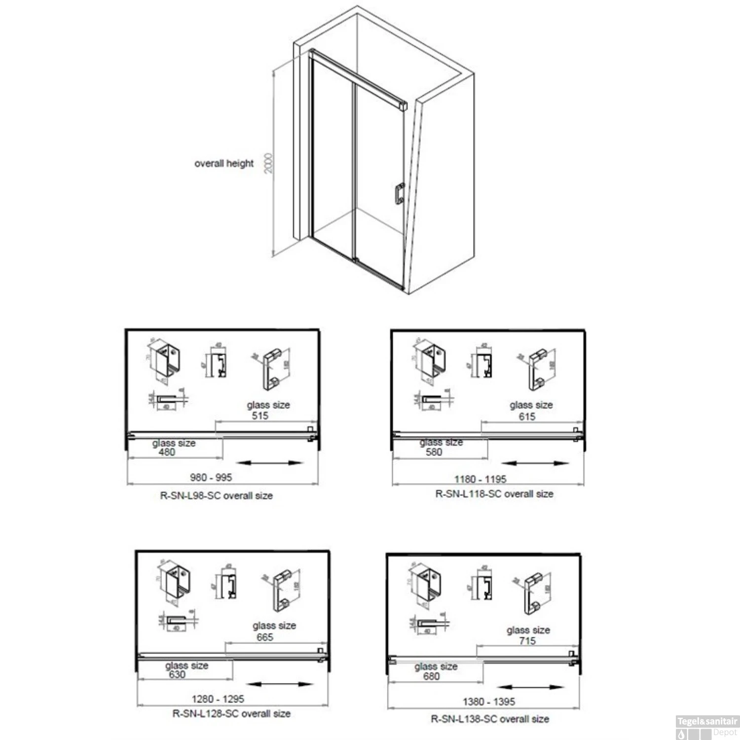 Nisdeur Boss & Wessing Linea 148x200 Cm Soft-Close Aluminium Profiel Chroom 4 Nisdeur Boss & Wessing Linea 148x200 Cm Soft-Close Aluminium Profiel Chroom - Afbeelding 2