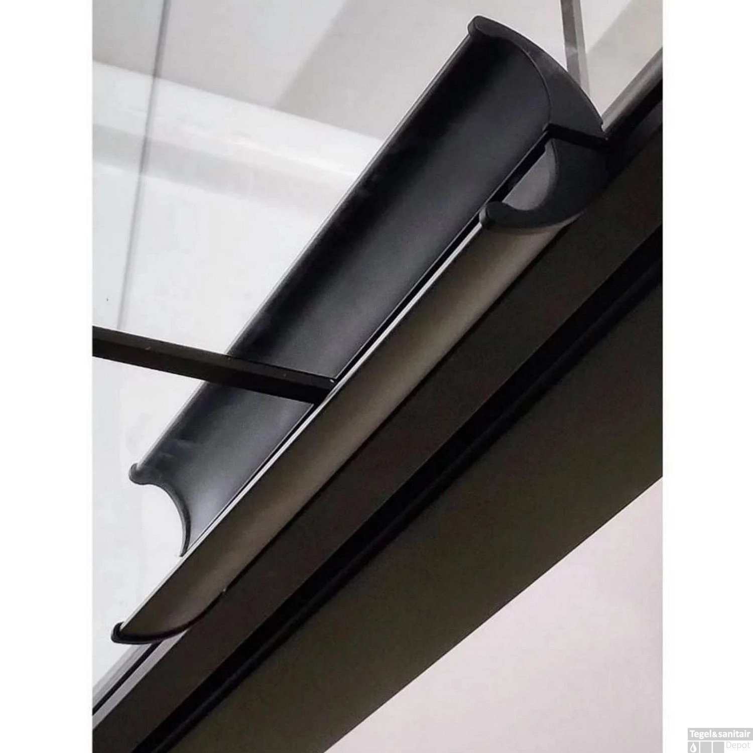 BWS Nisdeur Frame Met Vast Paneel 150x200 Cm 8 Mm NANO Glas Mat Zwart Raster 4 BWS Nisdeur Frame Met Vast Paneel 150x200 Cm 8 Mm NANO Glas Mat Zwart Raster - Afbeelding 2