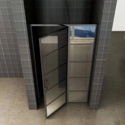 Nisdeur Wiesbaden Horizon Met Vast Paneel 90x200 Cm 8 Mm NANO Mat Zwart 9 Nisdeur Wiesbaden Horizon Met Vast Paneel 90x200 Cm 8 Mm NANO Mat Zwart -Sealkin Badkamermeubilair Winkel nisdeur horizon met vast paneel 2 4 1 1