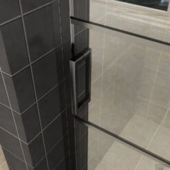 Nisdeur Wiesbaden Horizon Met Vast Paneel 90x200 Cm 8 Mm NANO Mat Zwart 12 Nisdeur Wiesbaden Horizon Met Vast Paneel 90x200 Cm 8 Mm NANO Mat Zwart -Sealkin Badkamermeubilair Winkel nisdeur horizon met vast paneel 5 4 1 1