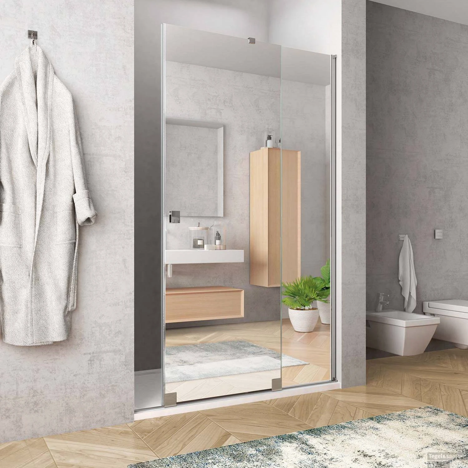 Nisdeur Lacus Capri 1 130x210 Cm 8mm Nano Spiegelglas - Afbeelding 2