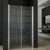 Wiesbaden Douchedeur | 2 Pendeldeuren | 100x200cm | 6mm NANO Coating Glas | Chroom | Nisdeur