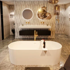 NOBLE Vrijstaand Bad 180x75cm Kleur Talc / Talc -Sealkin Badkamermeubilair Winkel noble 2 00002