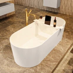 NOBLE Vrijstaand Bad 180x75cm Kleur Linen / Talc 13 NOBLE Vrijstaand Bad 180x75cm Kleur Linen / Talc -Sealkin Badkamermeubilair Winkel noble 3 00004