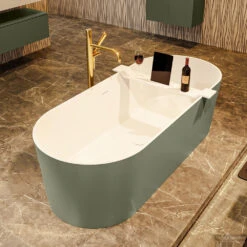 NOBLE Vrijstaand Bad 180x75cm Kleur Army / Talc 13 NOBLE Vrijstaand Bad 180x75cm Kleur Army / Talc -Sealkin Badkamermeubilair Winkel noble 3 00010