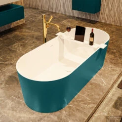 NOBLE Vrijstaand Bad 180x75cm Kleur Smag / Talc 13 NOBLE Vrijstaand Bad 180x75cm Kleur Smag / Talc -Sealkin Badkamermeubilair Winkel noble 3 00015