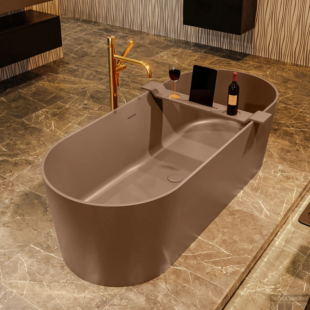 NOBLE Vrijstaand Bad 180x75cm Kleur Rust / Rust 6 NOBLE Vrijstaand Bad 180x75cm Kleur Rust / Rust - Afbeelding 4