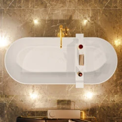 NOBLE Vrijstaand Bad 180x75cm Kleur Linen / Linen -Sealkin Badkamermeubilair Winkel noble 4 00017