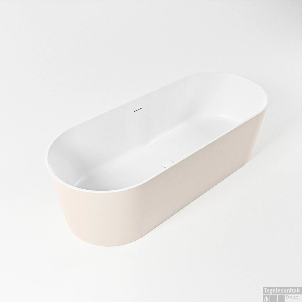 NOBLE Vrijstaand Bad 180x75cm Kleur Linen / Talc 3 NOBLE Vrijstaand Bad 180x75cm Kleur Linen / Talc