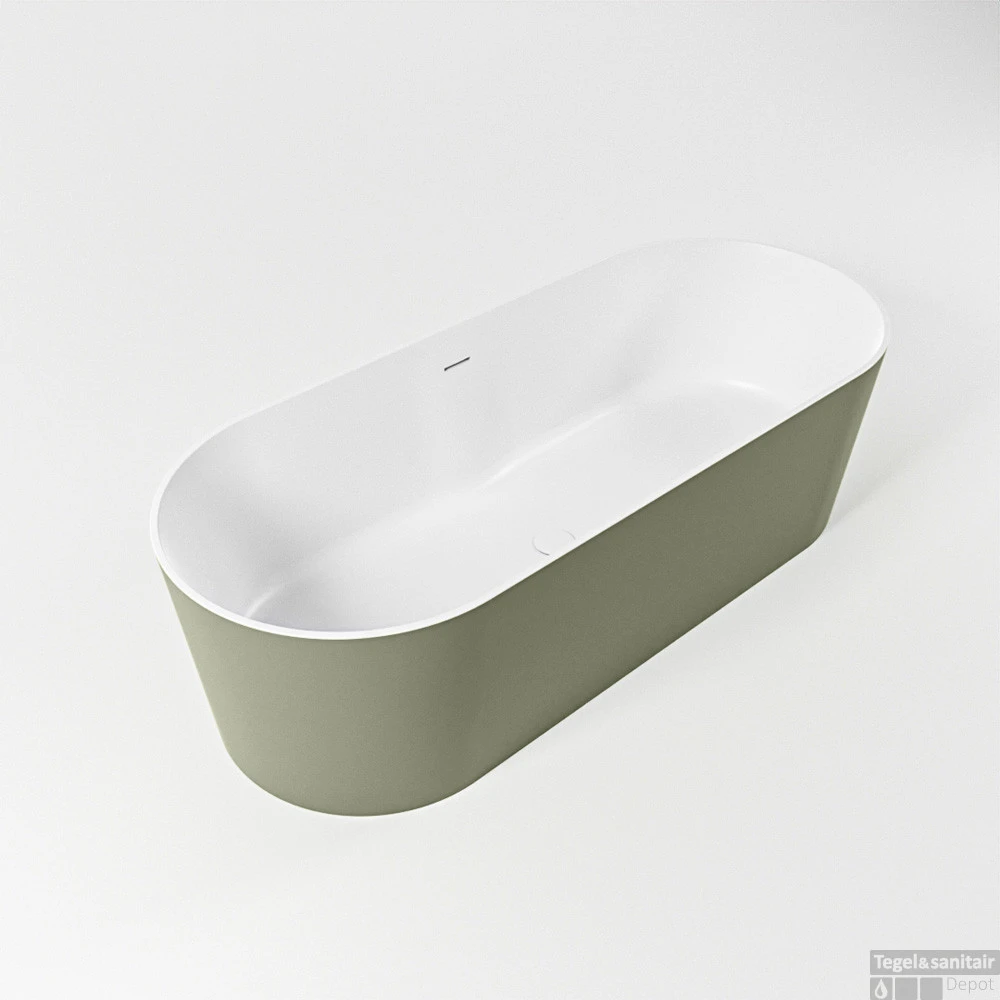 NOBLE Vrijstaand Bad 180x75cm Kleur Army / Talc 3 NOBLE Vrijstaand Bad 180x75cm Kleur Army / Talc