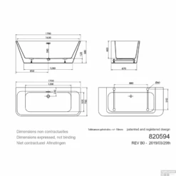 Vrijstaand Bad Allibert Monobloc Myva 170x75 Cm -Sealkin Badkamermeubilair Winkel nudea tech