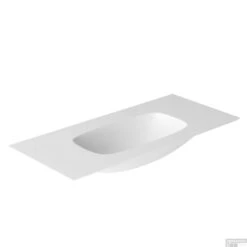 Wastafel Salenzi Nur 102x46 Cm Keramiek Mat Wit Zonder Kraangat (incl. Bijpassende Afvoerplug)